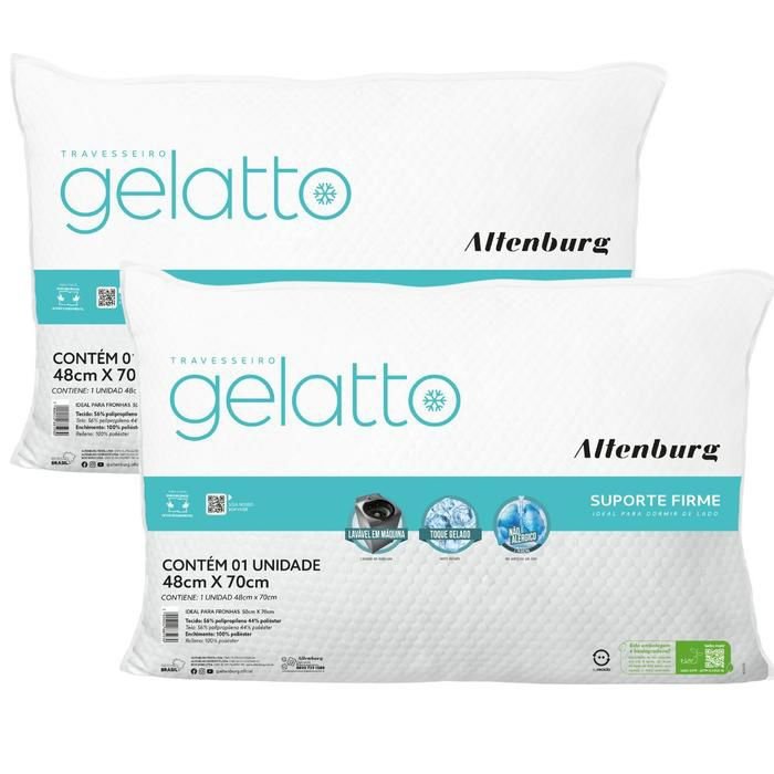 Travesseiro Gelatto Altenburg Refrescância E Maciez 48x70cm