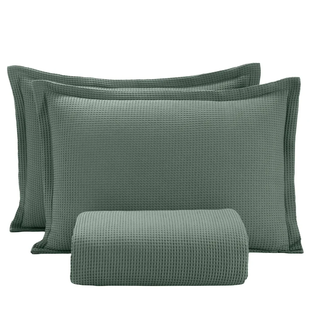 Kit Colcha Queen Döhler Piquet Verde