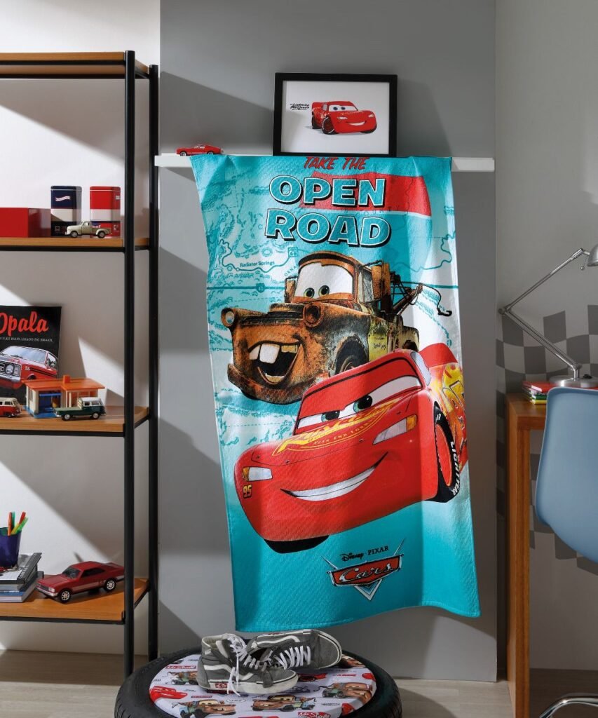 Toalha De Banho Infantil – Carros – Aveludada – Dohler