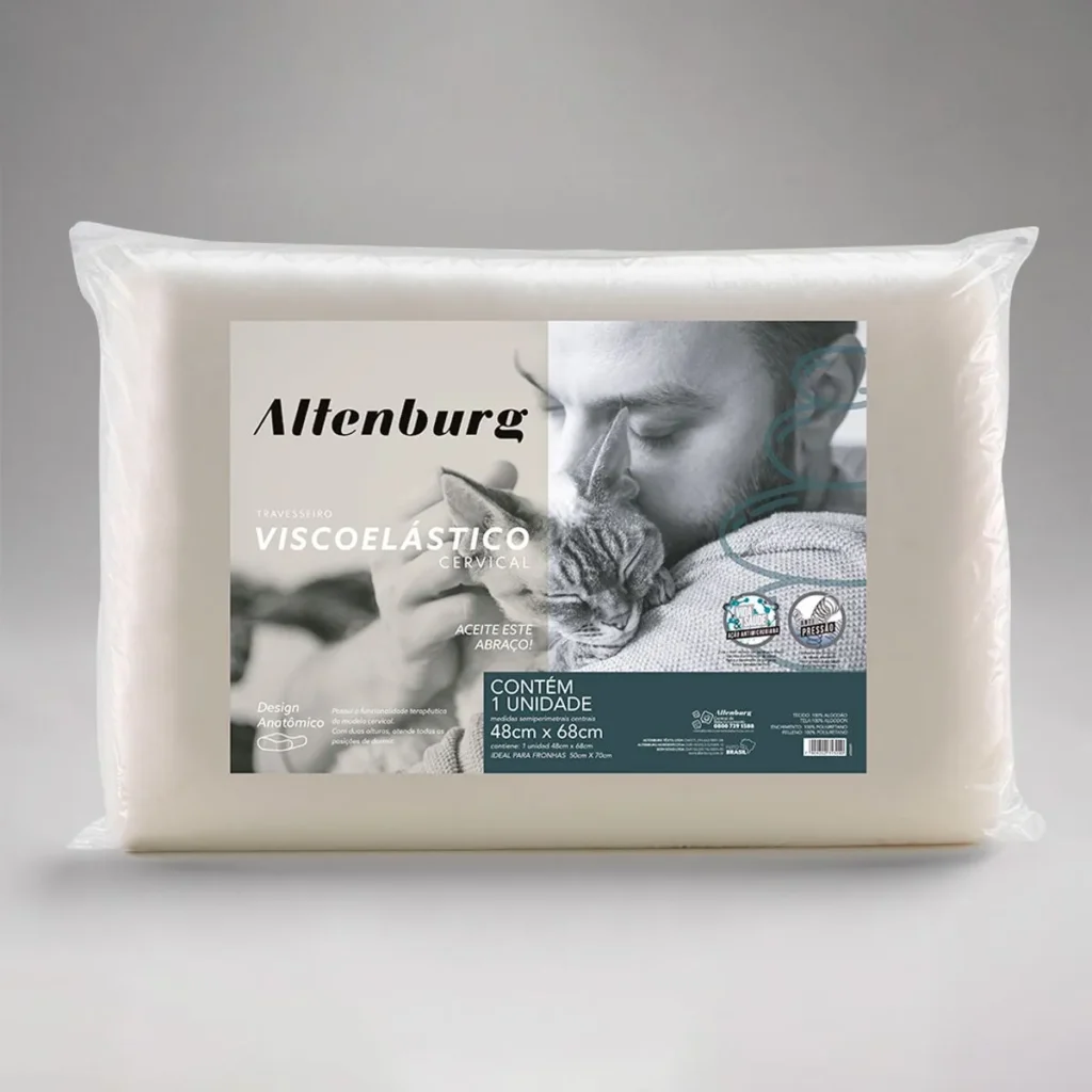 Travesseiro Altenburg Viscoelástico Cervical 48cm x 68cm