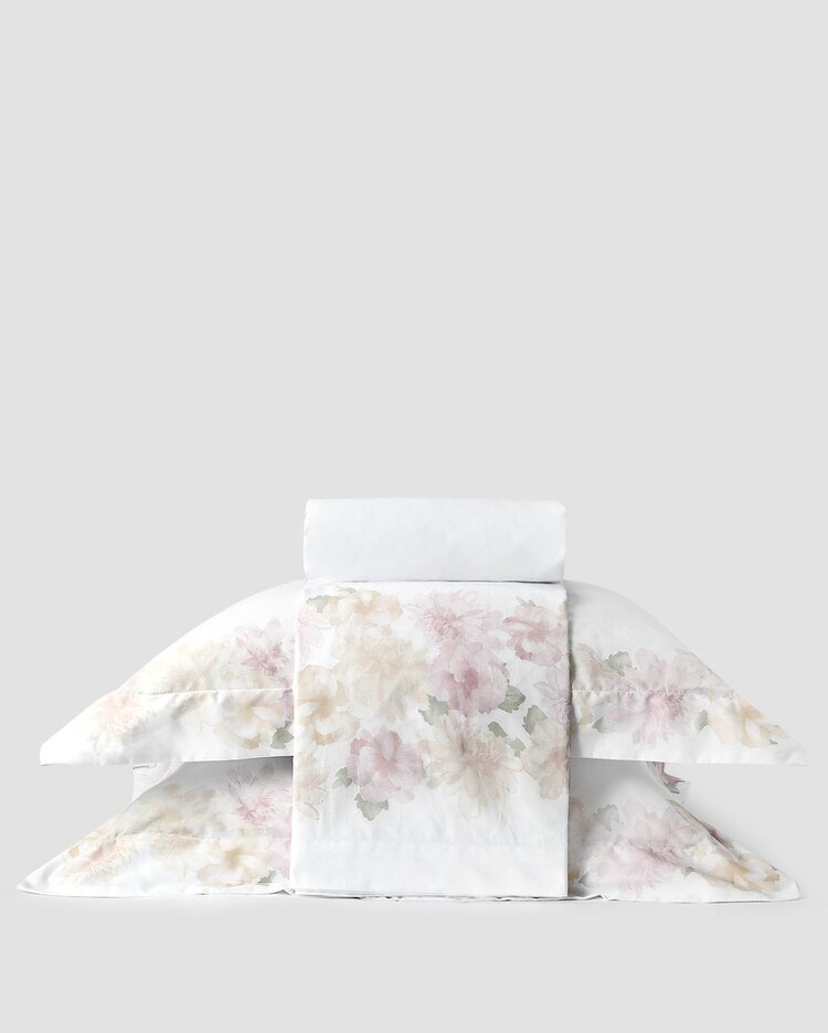 Jogo de Cama Queen 4 peças Percalle Bloom branco Buddemeyer