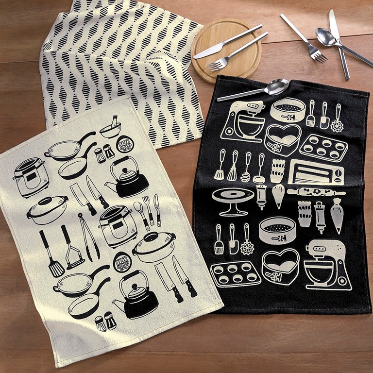 Pano de Prato Felpudo Estampado Dohler