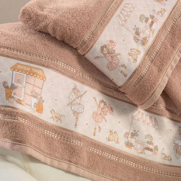 Toalha de Banho Infantil Fio Cardado Daisy Deserto