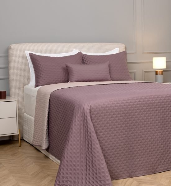 Jogo de Cobre Leito Comfy Casal 03 Peças dupla face MICROPERCAL 200 FIOS –  Lavanda/Rosê