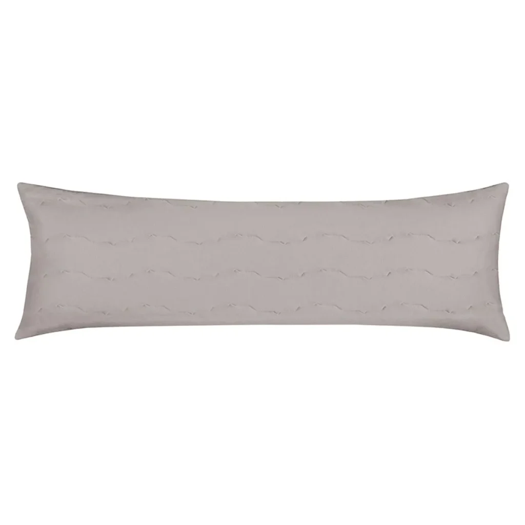 Porta Travesseiro Body Pillow Altenburg Malha Fio Penteado 100% Algodão Cinza Platinum